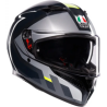 Casco AGV K3 Shade Grey/Yellow Fluo