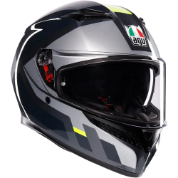 Casco AGV K3 Shade Grey/Yellow Fluo