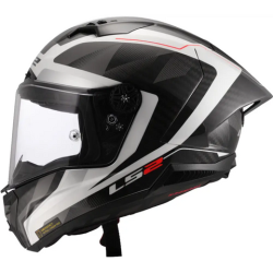 Casco LS2 FF805 Thunder Carbon GP Aero Raute White/Gray